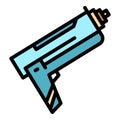 Caulking tool icon color outline vector