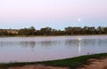 Caurnamont Moon Rise, Murray Riverlands Royalty Free Stock Photo