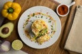 Causa Lima is a traditional starter of Peruvian cuisine made with potato, avocado, chicken or tuna.