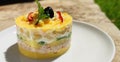 Causa typical peruvian food dish