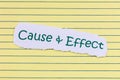 Cause effect direct relationship success failure action reaction Royalty Free Stock Photo