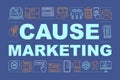 Cause and ethical marketing word concepts banner