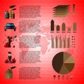 Cause Of Global Warming Infographics. Royalty Free Stock Photo