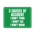 3 causes of accident symbol icon