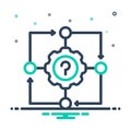 Mix icon for Causes, reason and connected Royalty Free Stock Photo