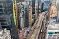 Top down view of Hong Kong city Royalty Free Stock Photo