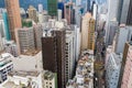 Top down view of Hong Kong city Royalty Free Stock Photo