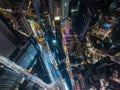 Top down view of Hong Kong city Royalty Free Stock Photo