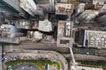 Top down view of Hong Kong city traffic Royalty Free Stock Photo