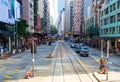 Causeway Bay, Hong Kong - 23 November 2018: Land traffic On the street in Hong Kong there are comfortable. People walking across Royalty Free Stock Photo