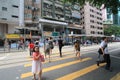 Causeway Bay street view in Hong Kong Royalty Free Stock Photo