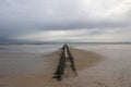 Causeway going out into the sea at Westcliff, Essex, England Royalty Free Stock Photo