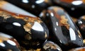 Caustics through black jasper