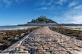 Causway to St Micheals Mount Cornwall England Royalty Free Stock Photo