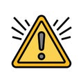 caution alert color icon vector illustration Royalty Free Stock Photo