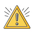 caution alert color icon vector illustration Royalty Free Stock Photo