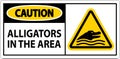Caution Alligators In The Area Sign Royalty Free Stock Photo