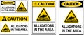Caution Alligators In The Area Sign Royalty Free Stock Photo