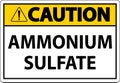 Caution Ammonium Sulfate Symbol Sign On White Background