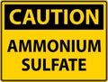 Caution Ammonium Sulfate Symbol Sign On White Background