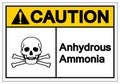 Caution Anhydrous Ammonia Symbol Sign, Vector Illustration, Isolate On White Background Label. EPS10