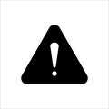 Caution, attention or danger warning icon with triangle and exclamation mark Royalty Free Stock Photo
