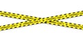 Caution biohazard black and yellow striped borders