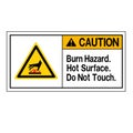 Caution Burn Hazard Hot Surface Do Not Touch Symbol Sign Royalty Free Stock Photo