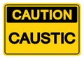 Caution Caustic Symbol Sign, Vector Illustration, Isolated On White Background Label .EPS10