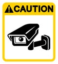 Caution CCTV Symbol Sign, Vector Illustration, Isolate On White Background Label .EPS10