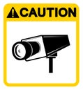 Caution CCTV Symbol Sign, Vector Illustration, Isolate On White Background Label .EPS10