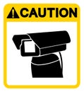 Caution CCTV Symbol Sign, Vector Illustration, Isolate On White Background Label .EPS10