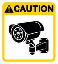 Caution CCTV Symbol Sign, Vector Illustration, Isolate On White Background Label .EPS10