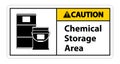 Caution Chemical Storage Symbol Sign Isolate on transparent Background,Vector Illustration