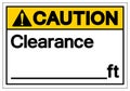 Caution Clearance Symbol Sign ,Vector Illustration, Isolate On White Background Label. EPS10