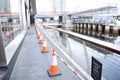 Construction on a low bridge