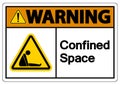 Caution Confined Space Symbol Sign Isolated On White Background