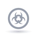 Caution contamination sign. Beware biohazard waste icon. Royalty Free Stock Photo