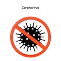 Caution coronavirus. 2019-nCoV. Stop Sign COVID-19.