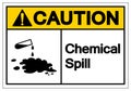 Caution Corrosive Symbol Sign, Vector Illustration, Isolate On White Background Label. EPS10