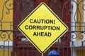 Caution! Corruption ahead Royalty Free Stock Photo