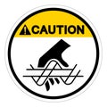 Caution Cutting Of Finger Symbol Sign, Vector Illustration, Isolate On White Background Label .EPS10 Royalty Free Stock Photo