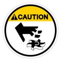 Caution Cutting Hand Hazard Symbol Sign, Vector Illustration, Isolate On White Background Label .EPS10