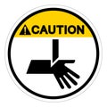 Caution Cutting Hand Hazard Symbol Sign, Vector Illustration, Isolate On White Background Label .EPS10