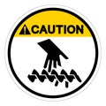 Caution Cutting Hand Hazard Symbol Sign, Vector Illustration, Isolate On White Background Label .EPS10