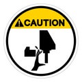 Caution Cutting Hand Hazard Symbol Sign, Vector Illustration, Isolate On White Background Label .EPS10