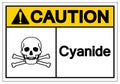 Caution Cyanide Symbol Sign, Vector Illustration, Isolate On White Background Label. EPS10