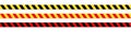 Caution and danger ribbon set. Warning ribbons set. Attention concept. Warning attention sign. Stop sign. Risk sign. Safety sign