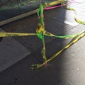 Caution do not cross yellow police tape