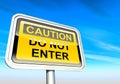 Caution - do not enter sign Royalty Free Stock Photo